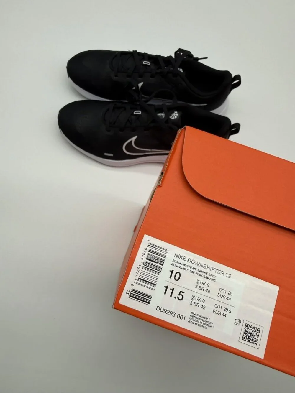 New Nike Downshifter 12 Running Shoes Men's Size 10 Black White DD9293 001